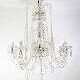 Prism chandelier - Five glass arms - Electric - c. 1890