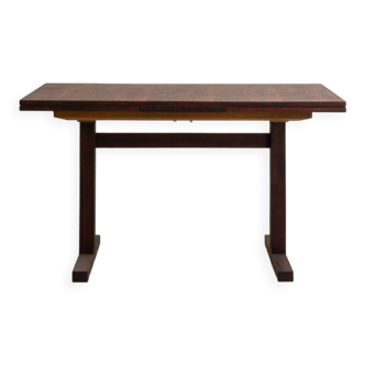 Rosewood table, equipped with extensions for up to 6 people