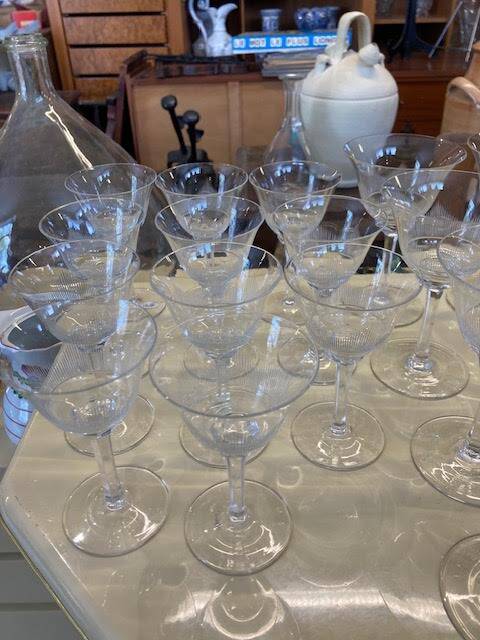 Art Deco crystal service