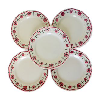 5 flat plates of Céranord St amand model Monique 2103148