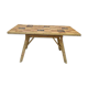 Rattan and ceramic table 1960