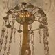 Lustre en bronze doré et crystal