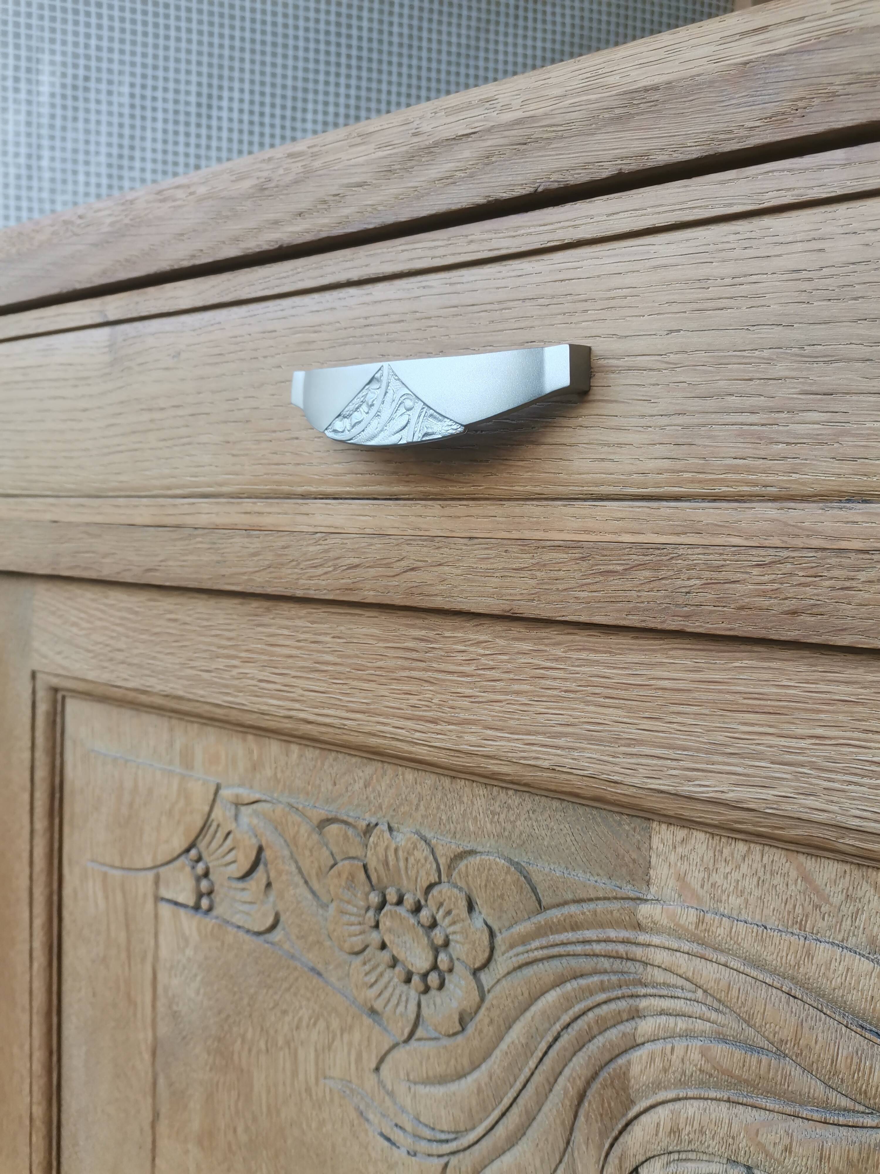 Art Deco wooden and marble buffet