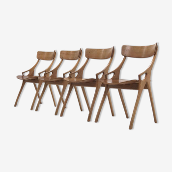 Ensemble de 4 chaises par Hovmand Olsen pour Mogens Kold 1950