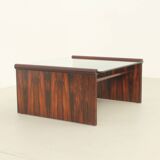 Italian coffee table in rosewood with magazine rack, 1960s.