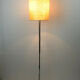 Lampadaire fibre de verre abat-jour chrome métal noir 1960
