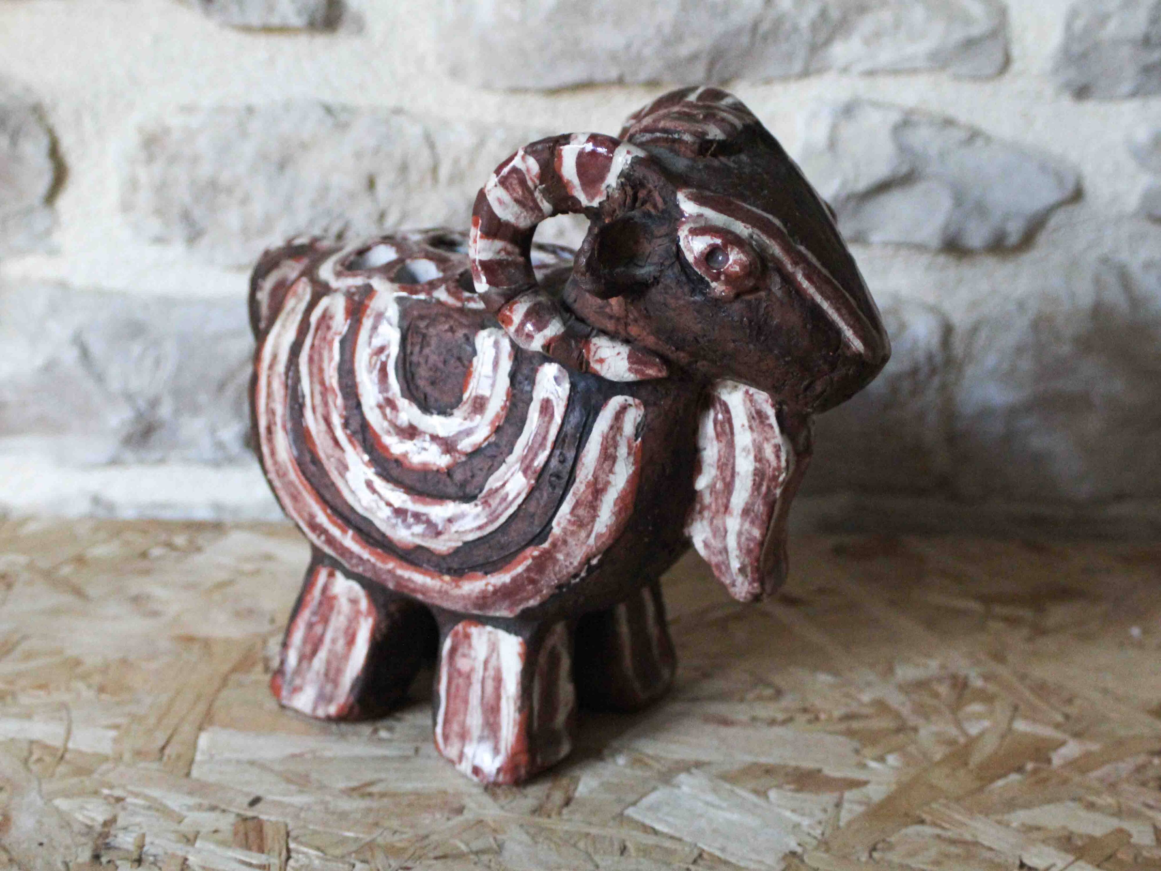 Ceramic flower picker ram