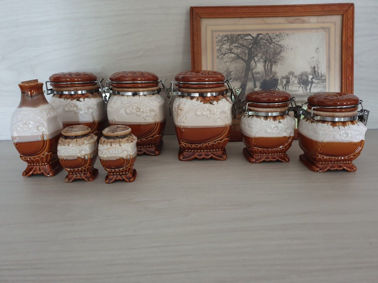 Vintage spice pots