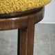 1930s Czech Art Deco Beechwood Stool with Bouclé Upholstery