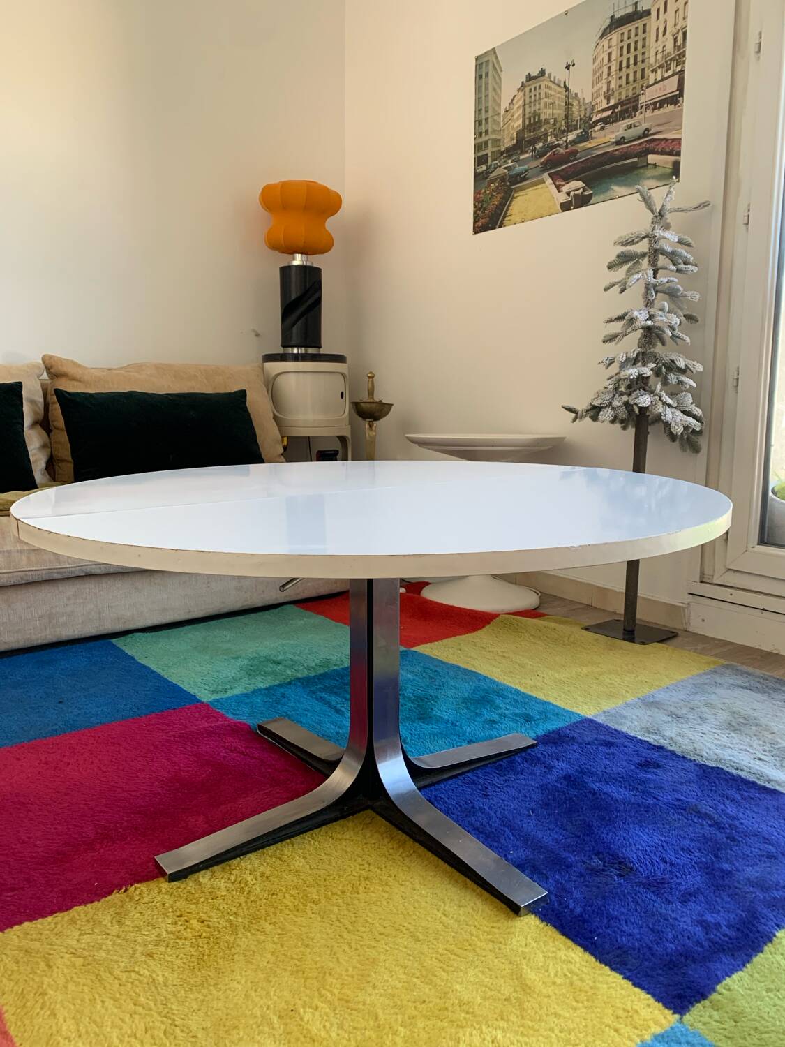 70s retractable coffee table
