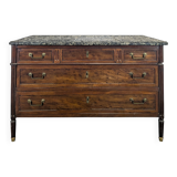 Louis XVI period commode in mahogany