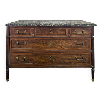 Louis XVI period commode in mahogany