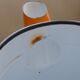 Old orange enamel coffee maker