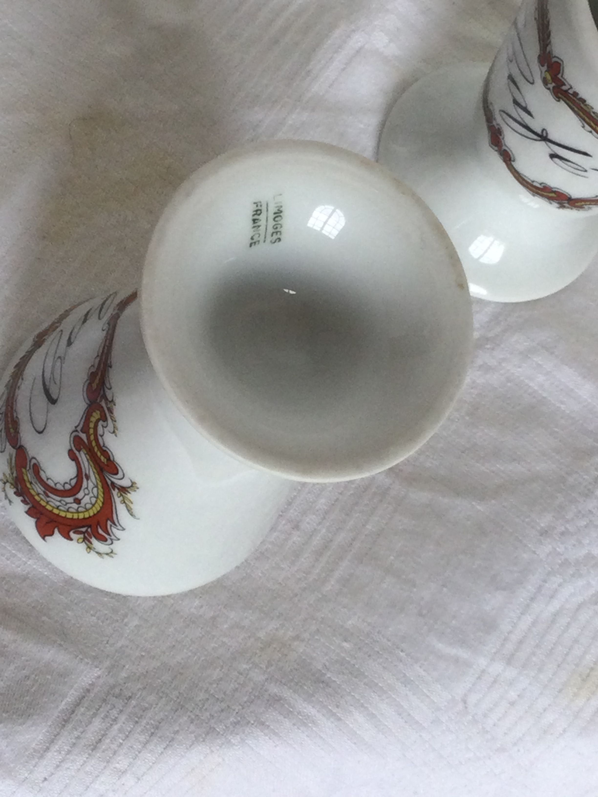 Mazagrans porcelaine de Limoges lot de 5