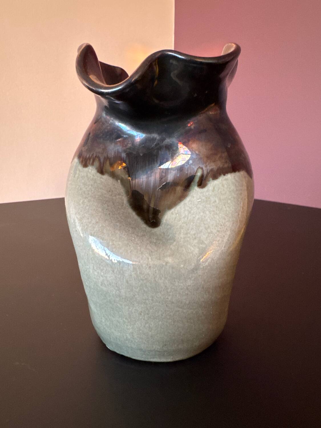 Vase en céramique signé Buxo – années 60 – céramique française vintage