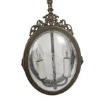 Pendant lamp - Hollywood Regency style - 'Cross' - gold-colored - gilded