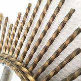 Mirror sun brass twisted, 1960 - 55x55cm