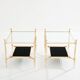 Maison Jansen style pair of brass opaline glass side tables 1970