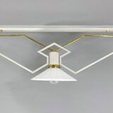1950s Unique Ceiling Lights with Brass Details, Restored, 4 pieces available