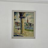 Swedish Oil on Panel – “Stockholm Motif” by Emil Hellbom (1895–1969)