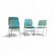 10 chaises empilables Matrix Krueger de design mid-century par Thomas Tolleson / vert menthe / États-Unis années 1970