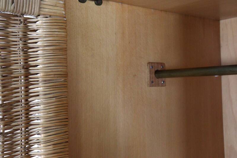 Sebastian Muggenthaler wardrobe - teak & Wicker - rare mid century design