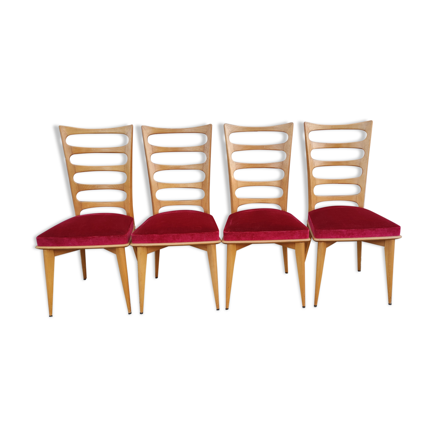 Series of 4 art deco chairs