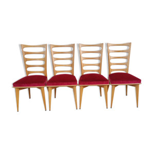 Série de 4 chaises art déco