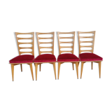 Series of 4 art deco chairs