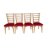 Series of 4 art deco chairs