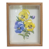 Tableau Artzai Fleurs Violettes Viola sous verre