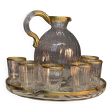 Daum Nancy crystal liqueur service