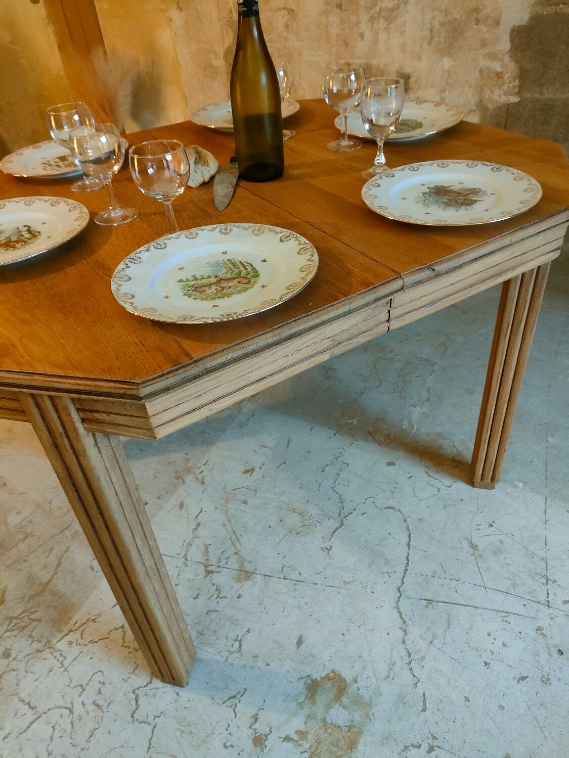 Art Deco farmhouse table