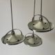 Mid-century modern triple shade ceiling light by Reggiani, 1960s, Italy.