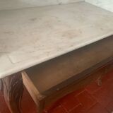 Old wooden and marble dressing table