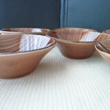 Set of 6 cups Digoin Sarreguemines Model Domino Vintage