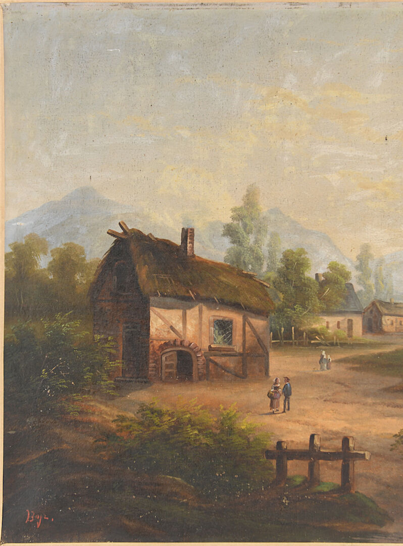 Oil on canvas Landscape countryside