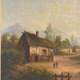 Oil on canvas Landscape countryside