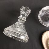 Set of 2 crystal candlesticks
