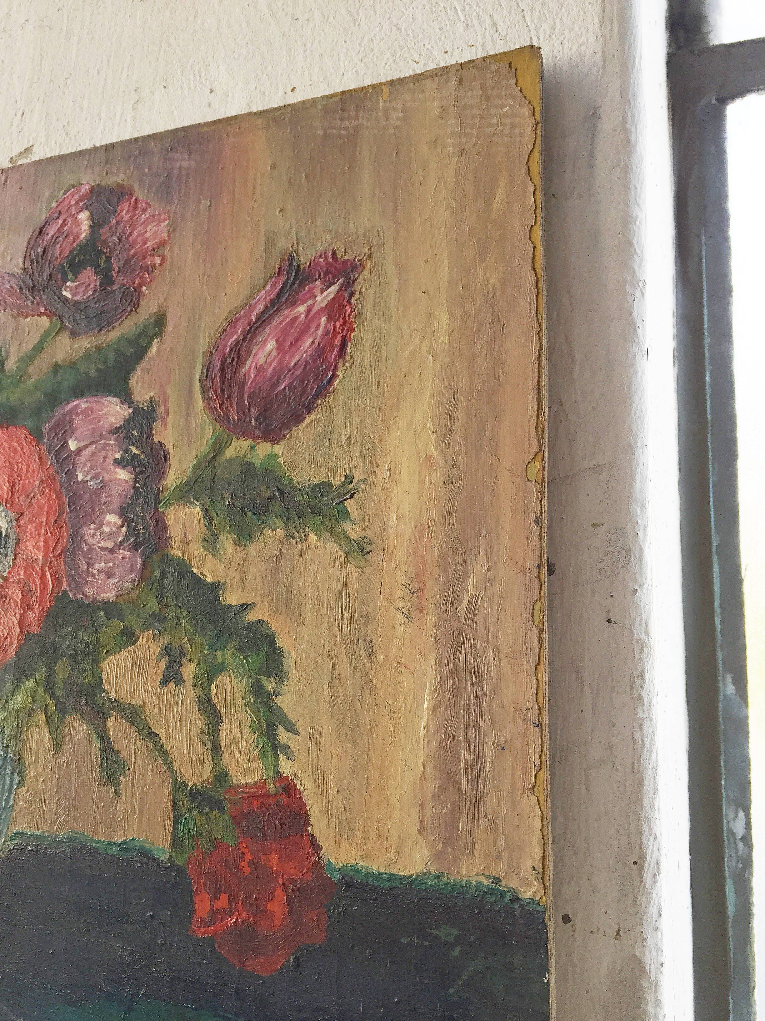Oil painting flowers 61 x 39 cm