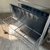 Vintage side table on wheels 60s