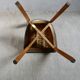 1950s bistro chair, in wood and green skai