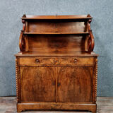 Vaisselier called Saint Hubert time Napoleon III in walnut bramble
