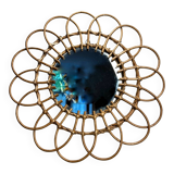 Rattan mirror from the 70s