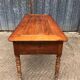 Antique Louis Philippe table in solid cherry and oak with 3 drawers