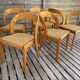 Set of 6 caned chairs by Baumann, gondola model.