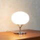 Kaiser Leuchten table lamp, 1970s, space age design, chrome and opal glass