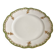 Vintage round green Limoges porcelain serving platter with gold trim