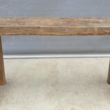 Restored solid wood workbench