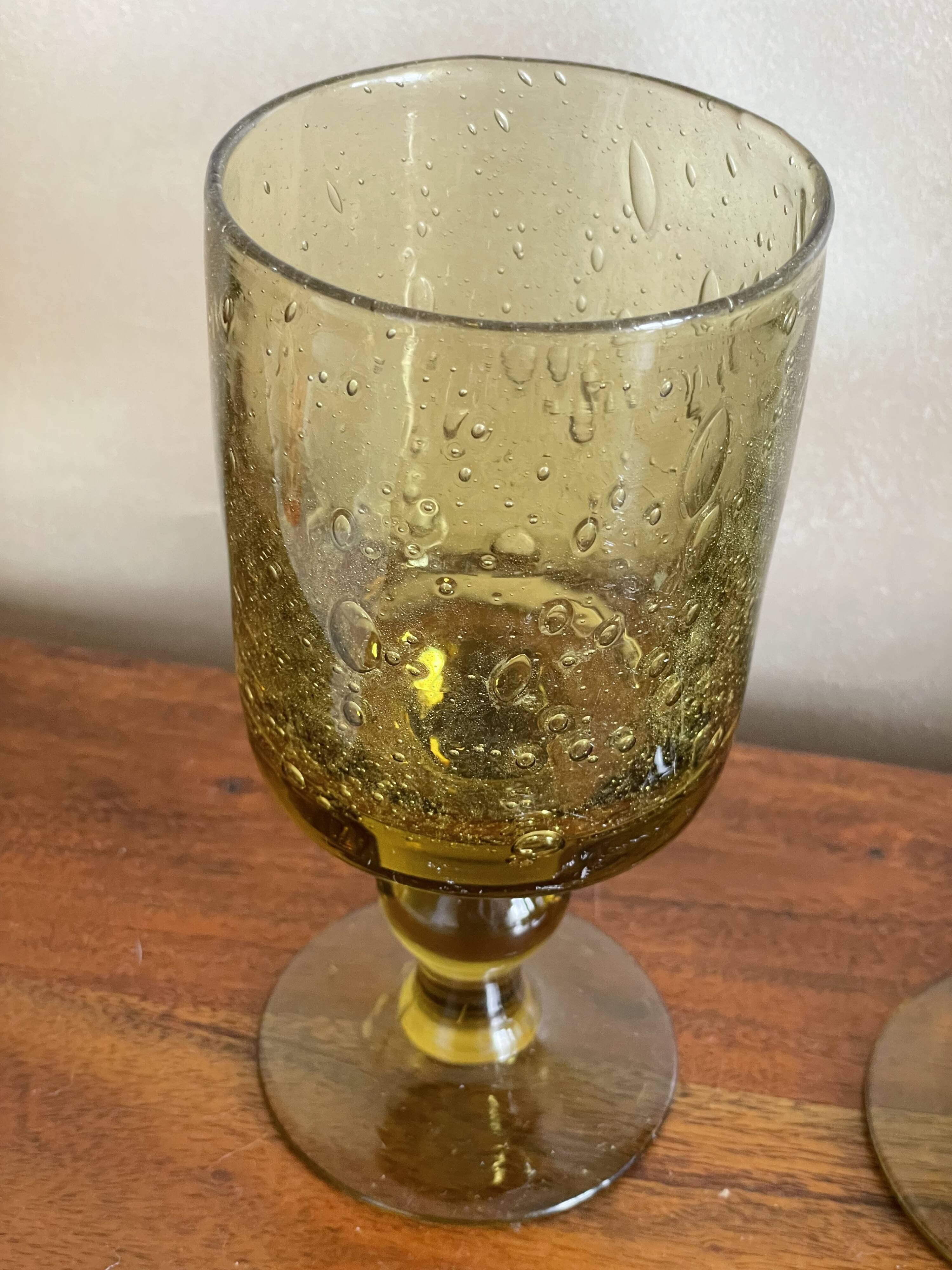 Duo of large Biot glasses